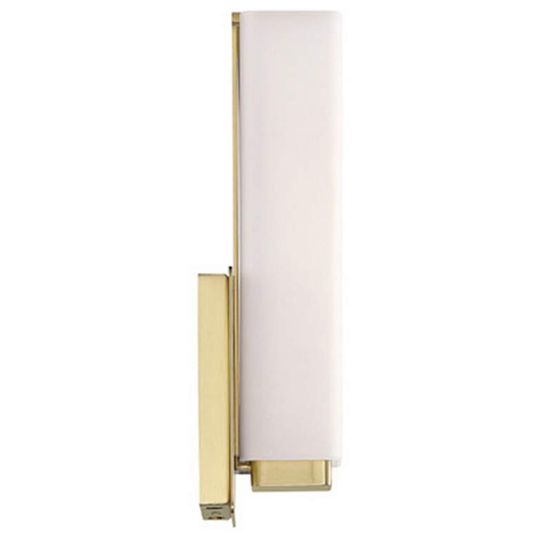 Image 2 Vogue 5"H x 11"W 1-Light Wall Sconce in Brushed Brass more views