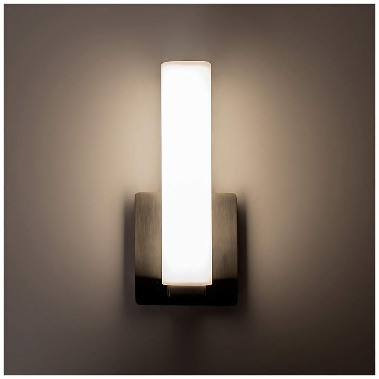 Image 2 Vogue 5"H x 11"W 1-Light Wall Sconce in Brushed Nickel more views