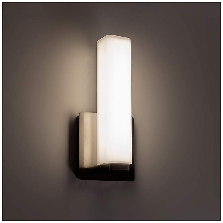 Image 3 Vogue 5"H x 11"W 1-Light Wall Sconce in Brushed Nickel more views