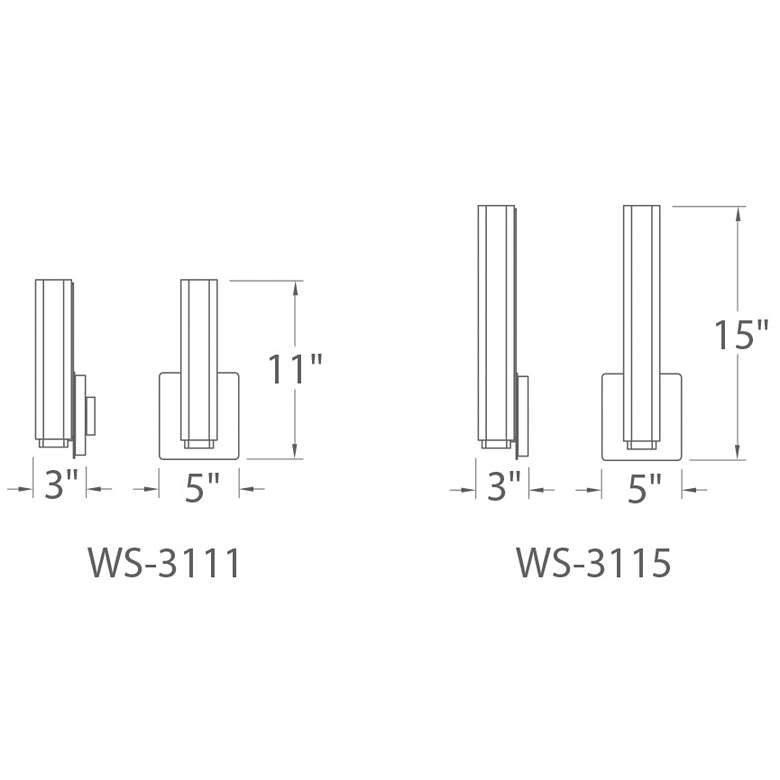 Image 4 Vogue 5"H x 11"W 1-Light Wall Sconce in Brushed Nickel more views