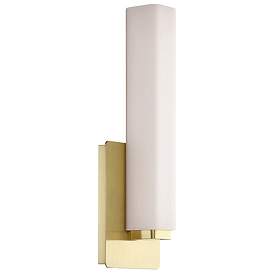 Image2 of Vogue 5"H x 15"W 1-Light Wall Sconce in Brushed Brass