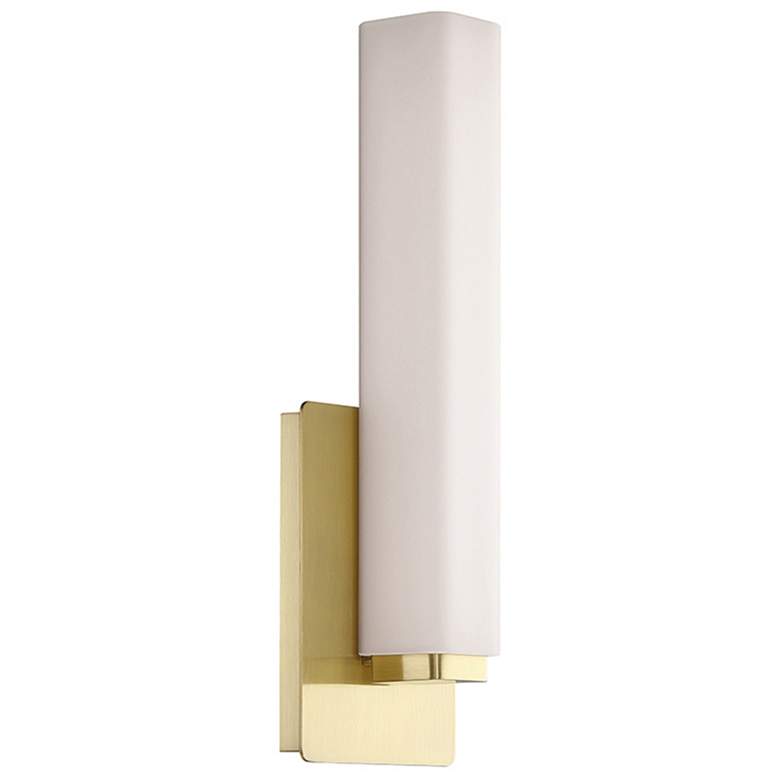 Image 2 Vogue 5"H x 15"W 1-Light Wall Sconce in Brushed Brass