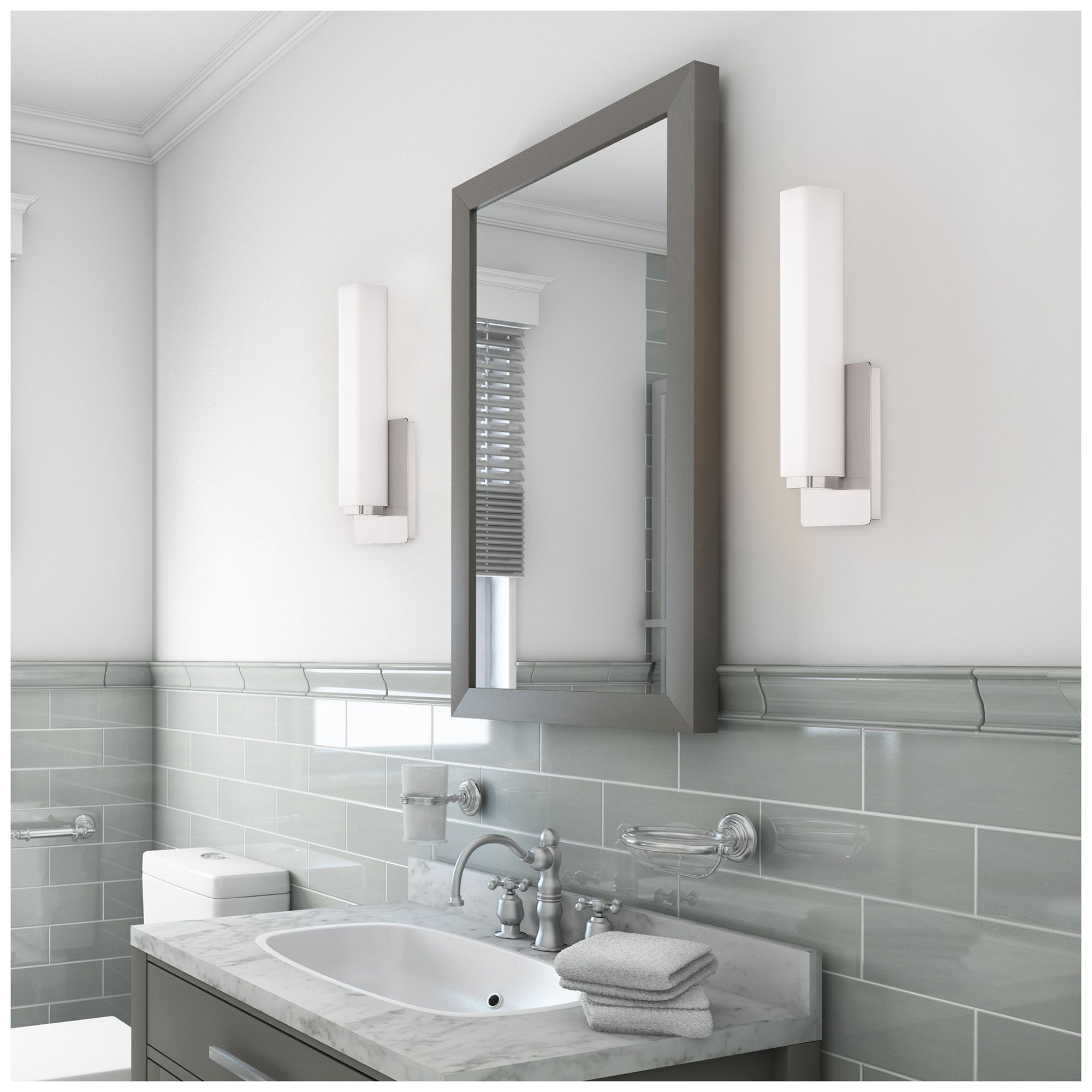 Image 4 Vogue 5"H x 15"W 1-Light Wall Sconce in Brushed Brass more views