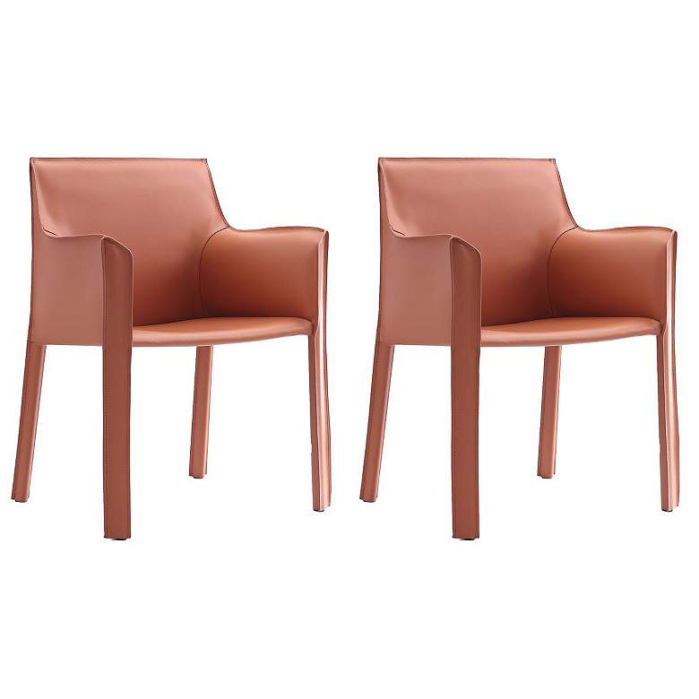 Image 1 Vogue Arm Chair in Clay (Set of 2)