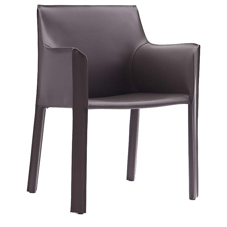 Image 1 Vogue Grey Faux Leather Arm Chair
