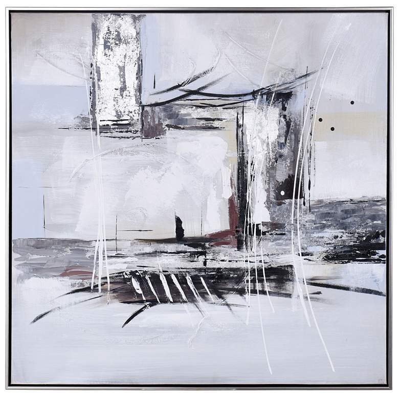Image 1 Voguish I Contemporary Hand Painted Textured Framed Canvas