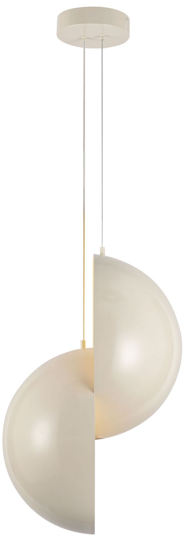 Void 24-in Pearl White dimmable LED Pendant