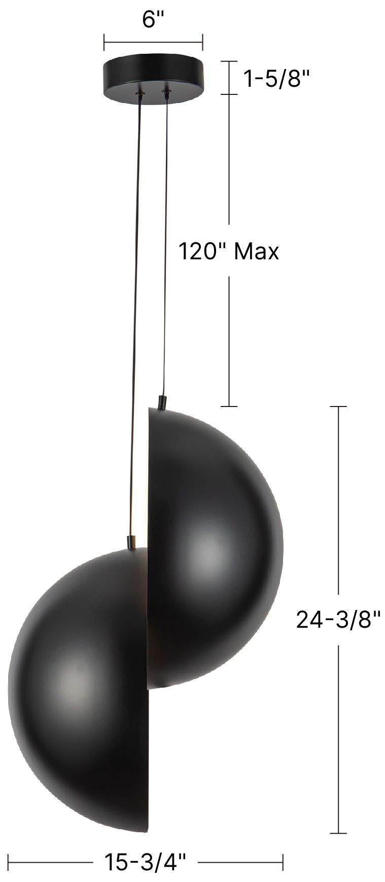 Image 7 Void 24-in Pearl White dimmable LED Pendant more views
