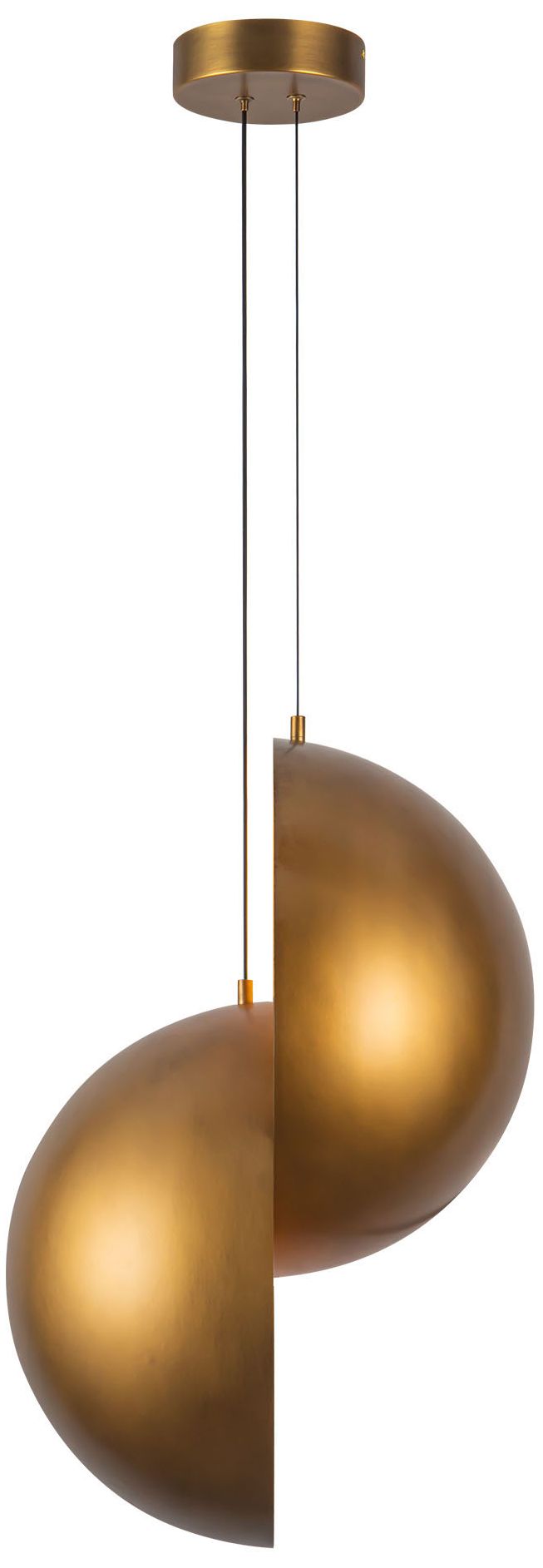 Void 24-in Vintage Brass dimmable LED Pendant