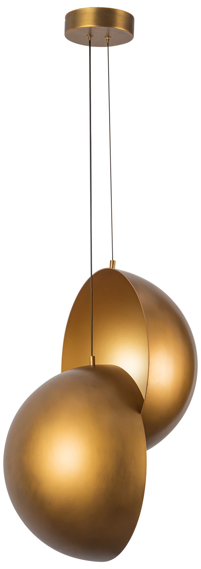 Image 3 Void 24-in Vintage Brass dimmable LED Pendant more views