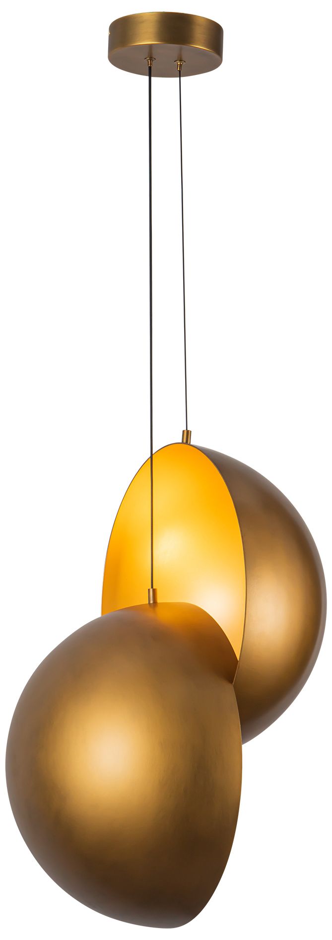 Image 6 Void 24-in Vintage Brass dimmable LED Pendant more views