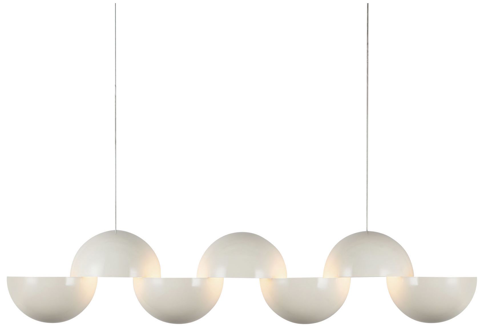 Void 41-in Pearl White dimmable LED Linear Pendant