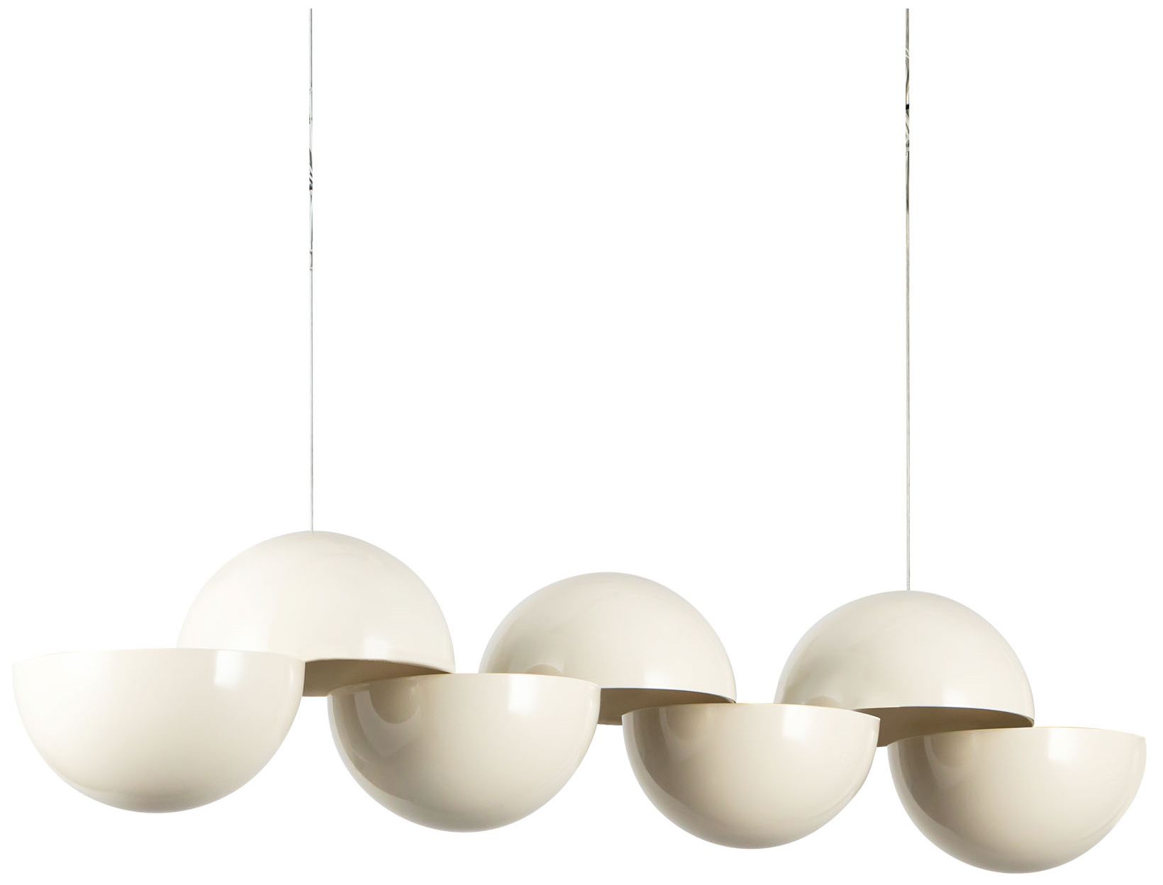 Image 3 Void 41-in Pearl White dimmable LED Linear Pendant more views