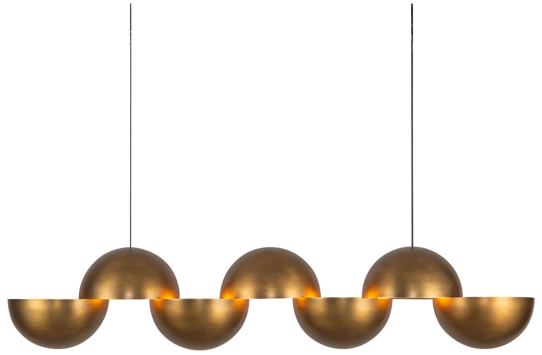 Void 41-in Vintage Brass dimmable LED Linear Pendant