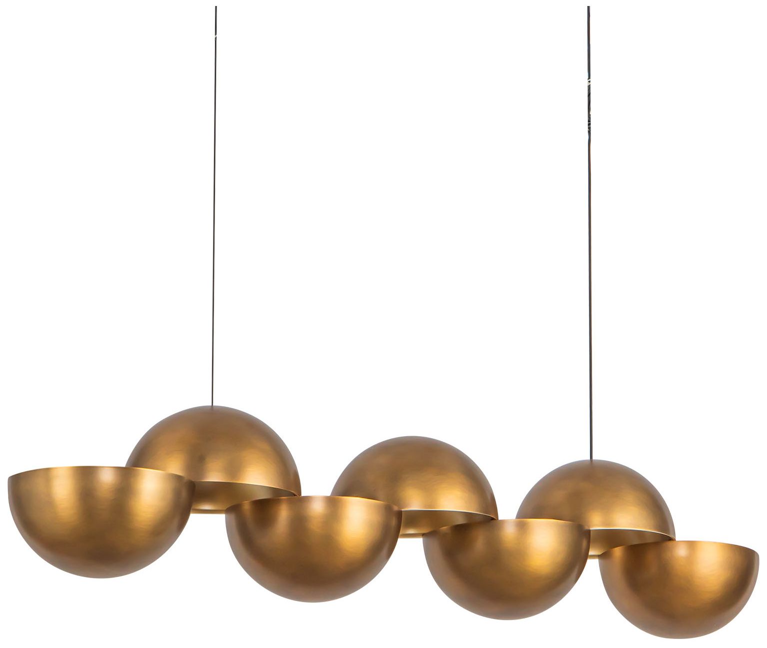 Image 3 Void 41-in Vintage Brass dimmable LED Linear Pendant more views