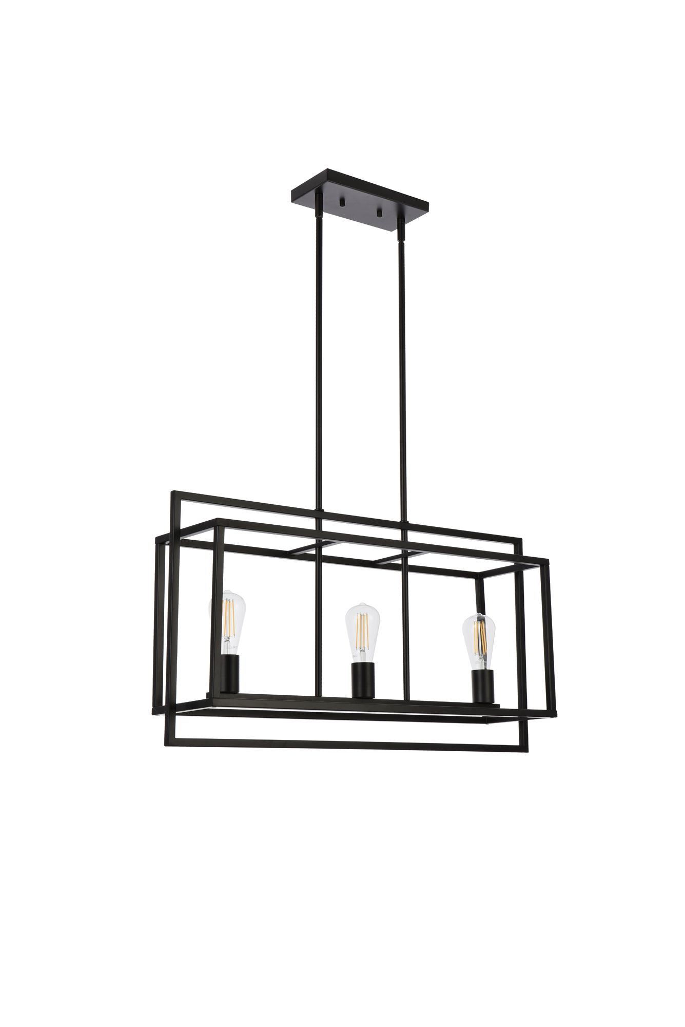Voir 3 Lts Pendant In Black