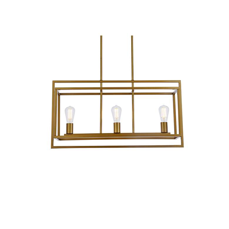 Image 4 Voir 3 Lts Pendant In Brass more views
