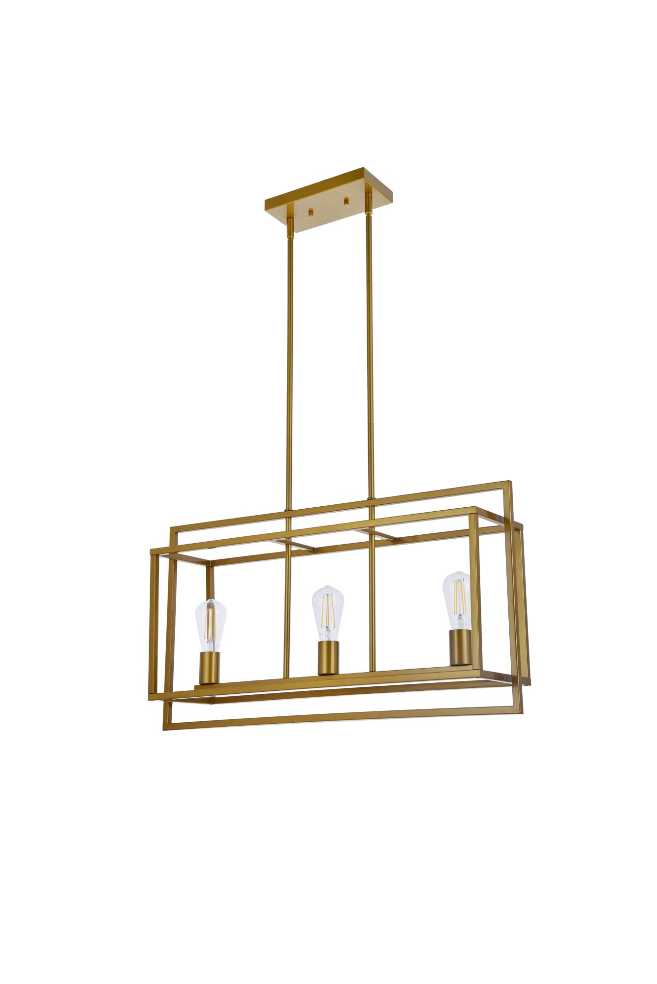 Voir 3 Lts Pendant In Brass