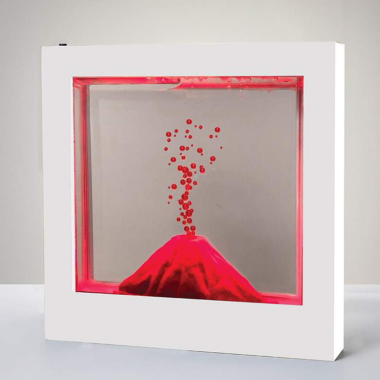 Image 2 Volcano White Battery-Operated Red LED Light Box more views