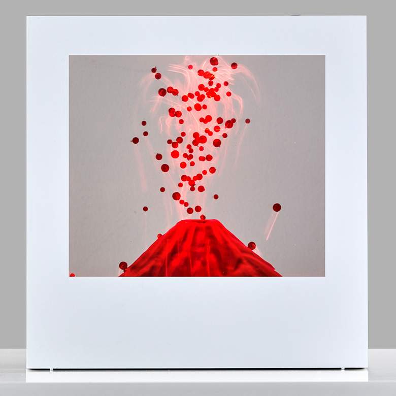 Image 3 Volcano White Battery-Operated Red LED Light Box more views