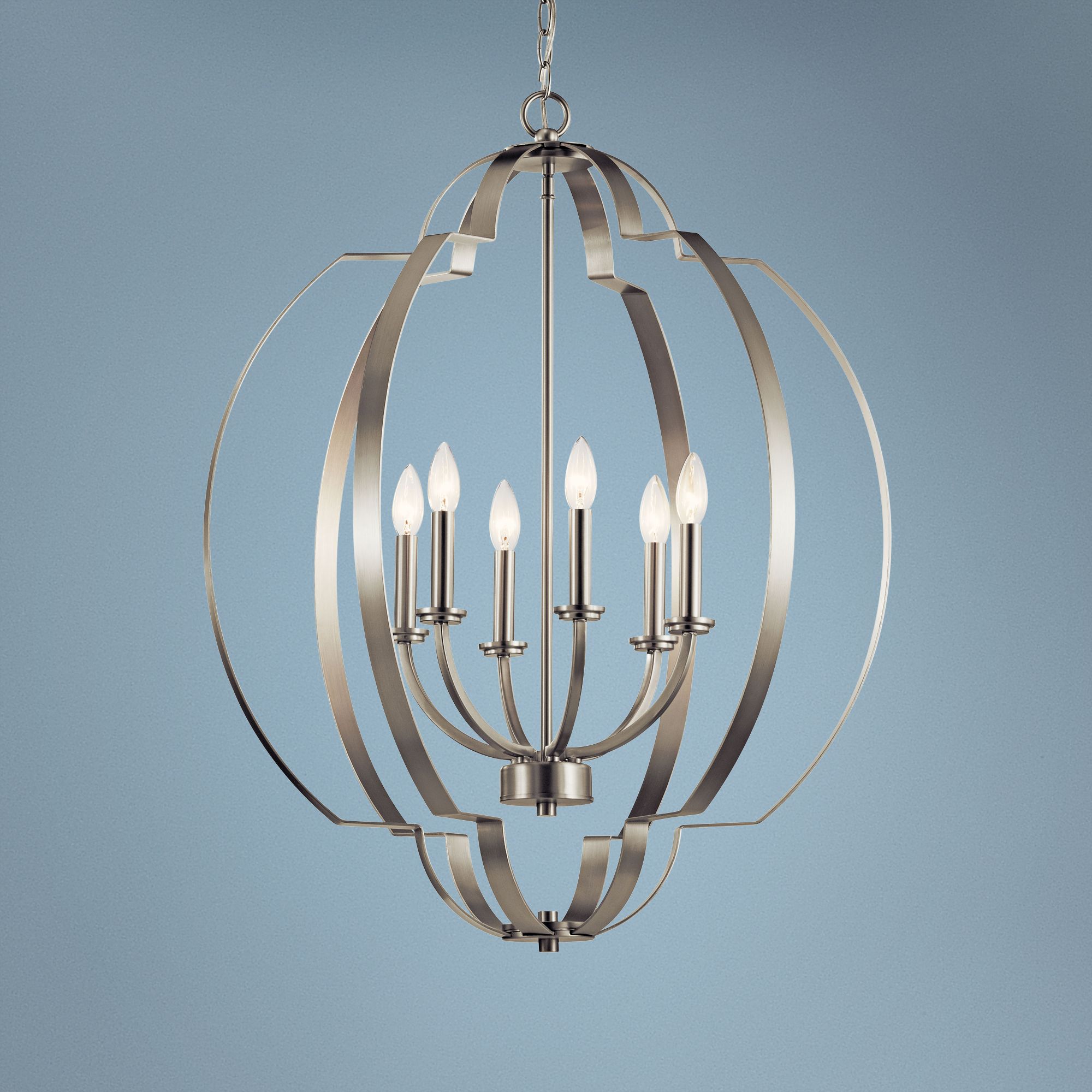 brushed nickel foyer light fixtures