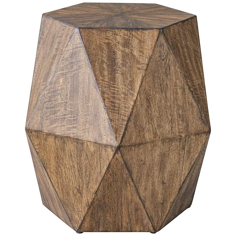 Image 2 Volker 18" Wide Burnished Honey Wood Geometric Accent Table