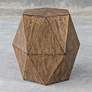 3_Volker 18" Wide Burnished Honey Wood Geometric Accent Table more views