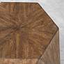6_Volker 18" Wide Burnished Honey Wood Geometric Accent Table more views