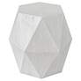 5_Volker 18" Wide White Ceruse Geometric Wood Accent Table more views