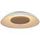 Volo 14" Wide Blanc White Washed Oak Disc LED Flush Mount w/ White Shade