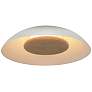 Volo 14" Wide Blanc White Washed Oak Disc LED  Flush Mount w/ White Shade