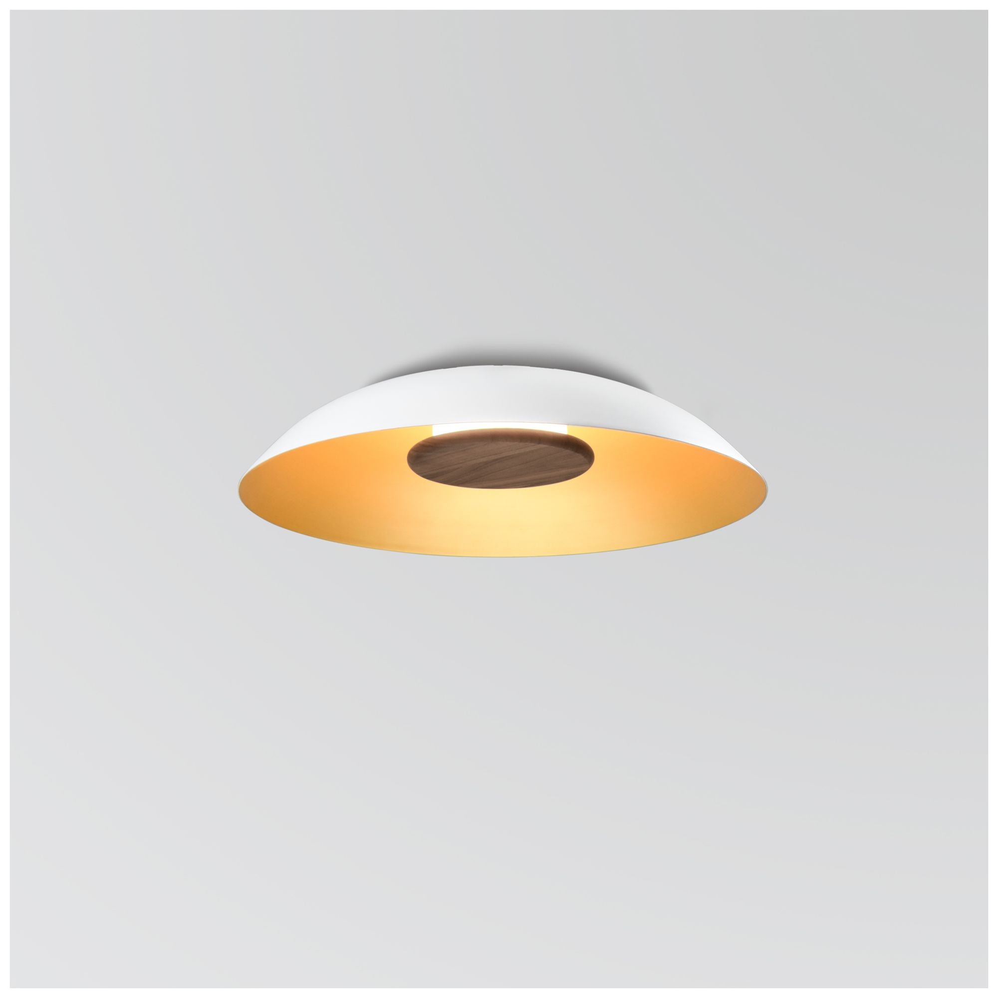 Volo 24" Cava White & Brushed Brass 3000K LED Flush Mount - Made to Order