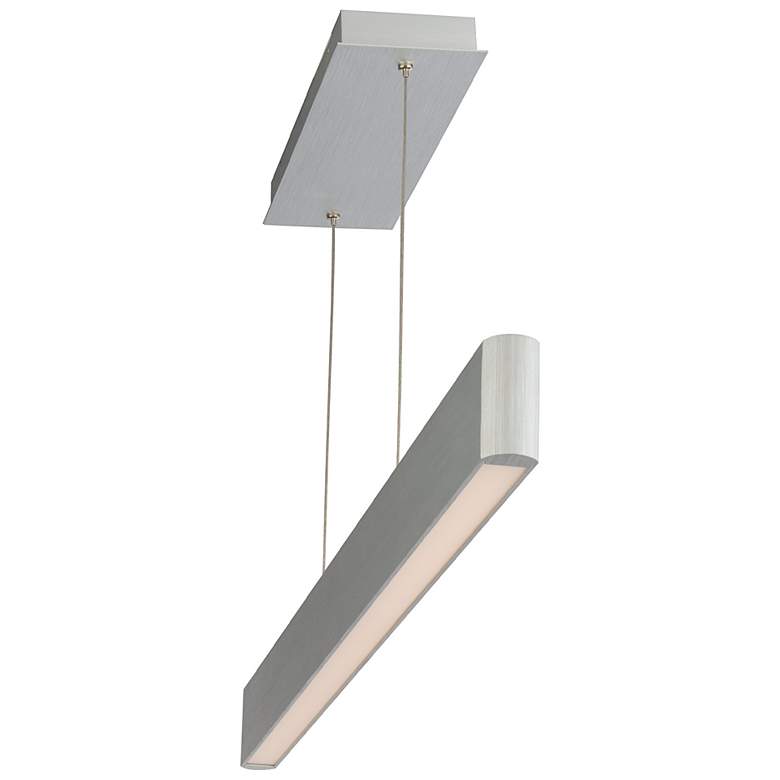 Image 3 Volo 3.25"H x 44.47"W 1-Light Pendant in Brushed Aluminum more views