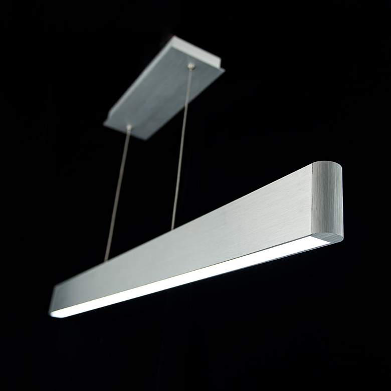 Image 4 Volo 3.25"H x 44.47"W 1-Light Pendant in Brushed Aluminum more views