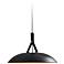 Volo Pendant - Noir - Black Exterior & Brass Interior Shade