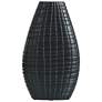 Volos Matte Black Ceramic Vase