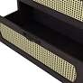 3_Volpey 31 1/2" Wide Espresso Wood Rattan 4-Drawer Chest more views