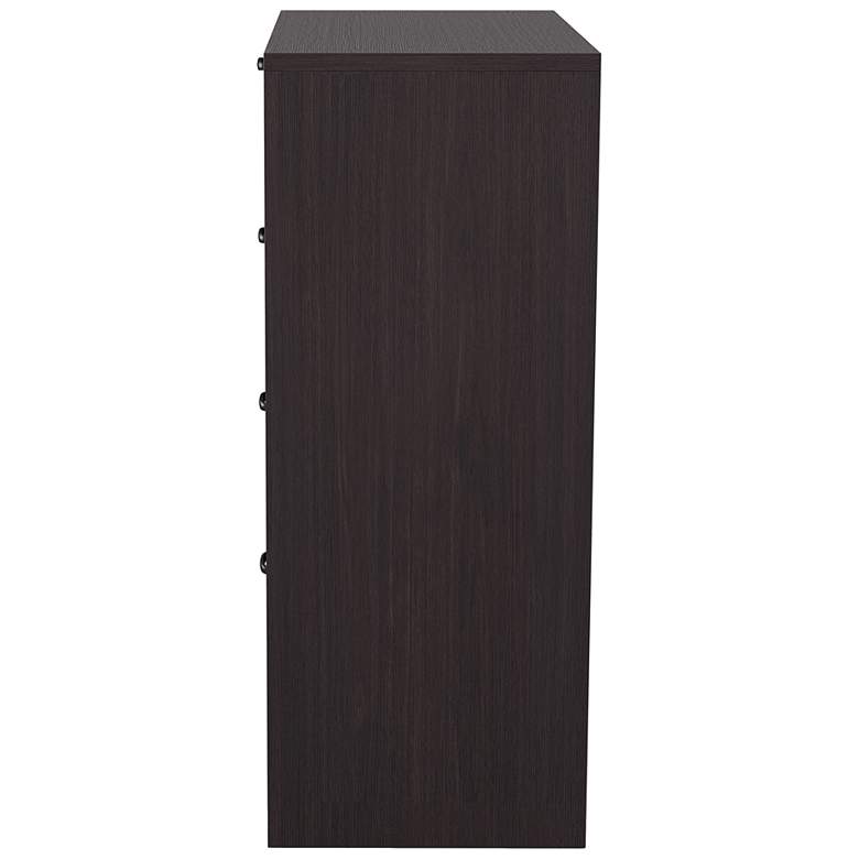 Image 6 Volpey 31 1/2" Wide Espresso Wood Rattan 4-Drawer Chest more views