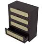 Volpey 31 1/2" Wide Espresso Wood Rattan 4-Drawer Chest