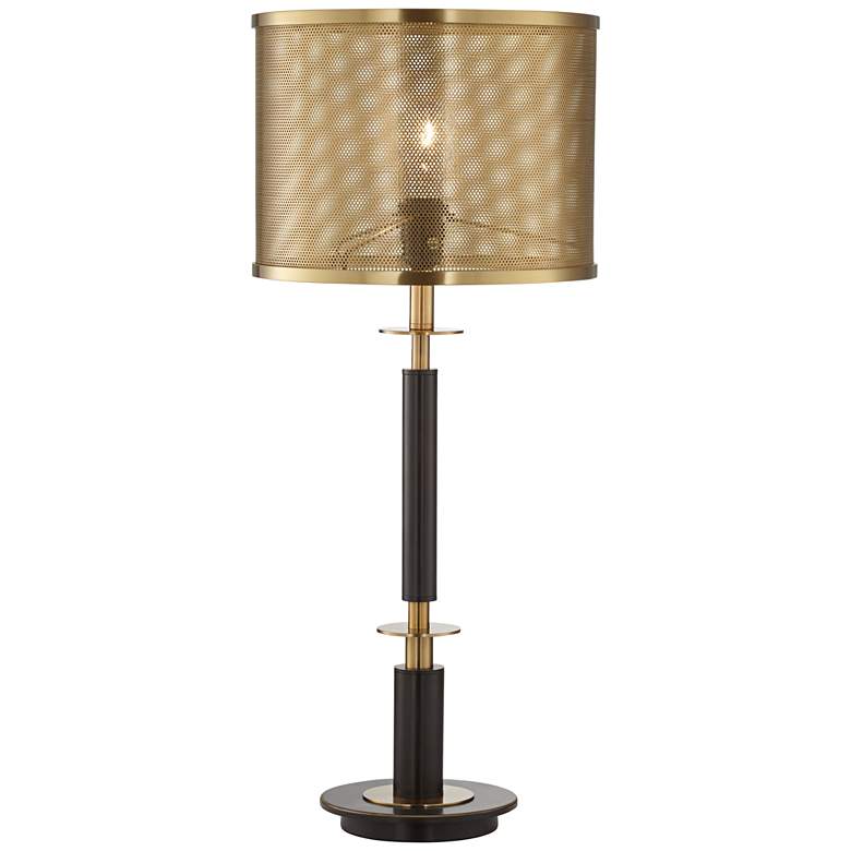Image 1 Volt Gray Bronze and Antique Brass Table Lamp