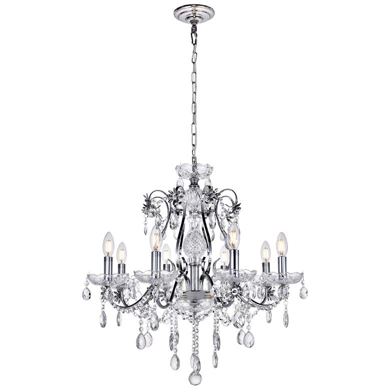 Image 1 Voltaire Collection 26" Wide Chrome Finish Traditional Chandelier