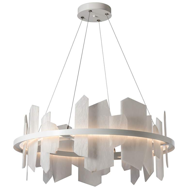 Image 1 Volterra 38" Wide White Circular LED Pendant