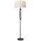 Volterra 73.6" High Oil Rubbed Bronze Floor Lamp With Natural Anna Sha