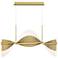 Voltik 39 1/2"W Matte Gold LED Linear Chandelier