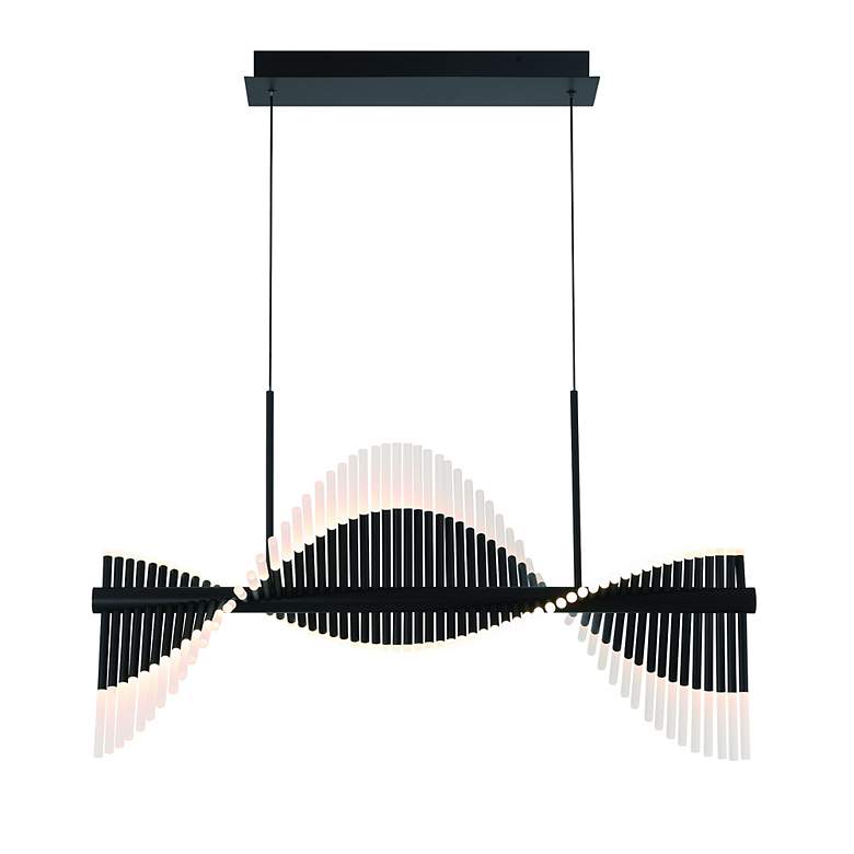 Image 2 Voltik 40" LED Chandelier Black more views