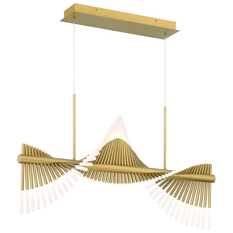 Image 3 Voltik 40" LED Chandelier Gold more views