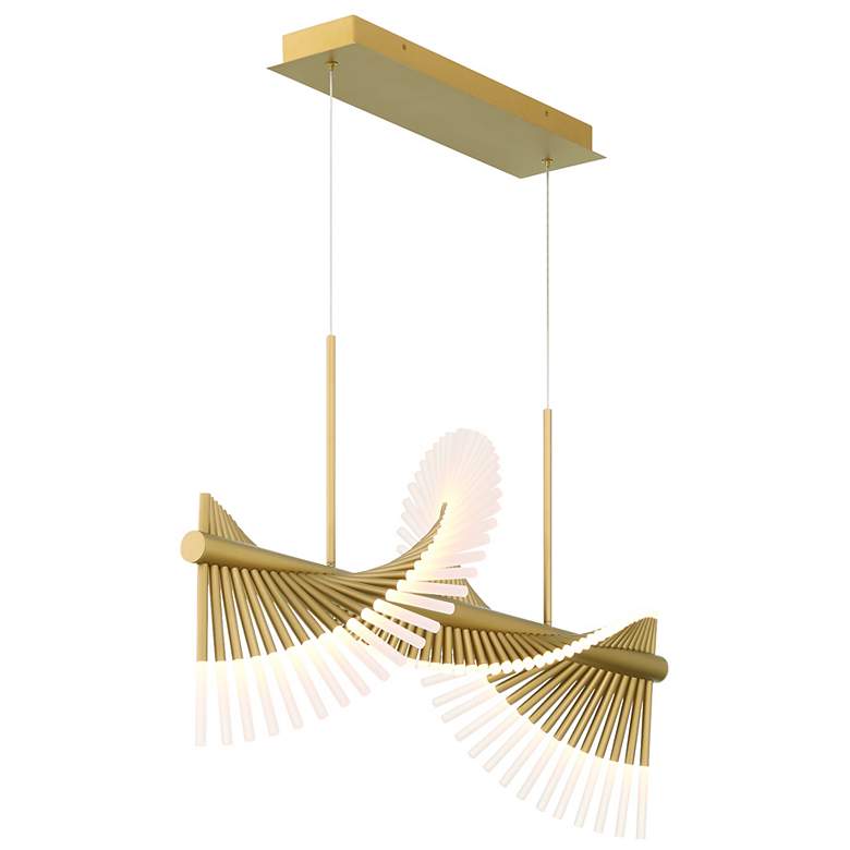 Image 4 Voltik 40" LED Chandelier Gold more views