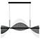 Voltik 59" LED Chandelier Black