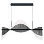 2_Voltik 59" LED Chandelier Black more views