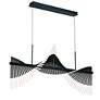 3_Voltik 59" LED Chandelier Black more views